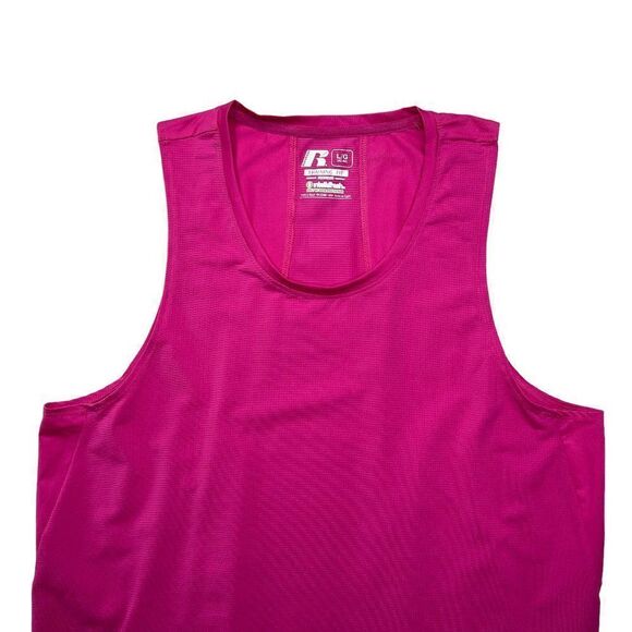 Russell Training Tank Top Women's Large Pink Fit Running Yoga Performance Shirt - Picture 3 of 10